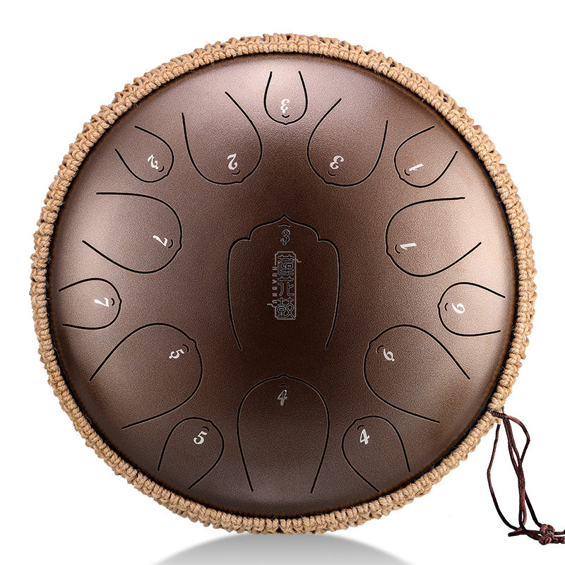 Trống Không Linh Hluru THL15-13 15 Notes 13" Carbon Steel Lotus Tongue Drum - Việt Music