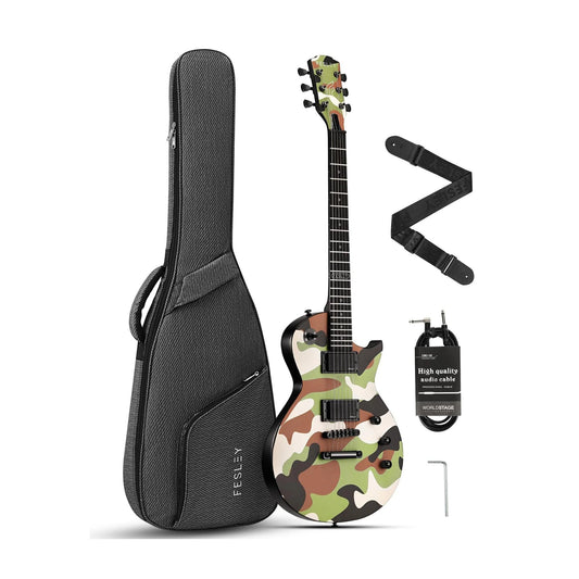 Đàn Guitar Điện Fesley FLP400 HH, Techwood Fingerboard, Camouflage - Việt Music