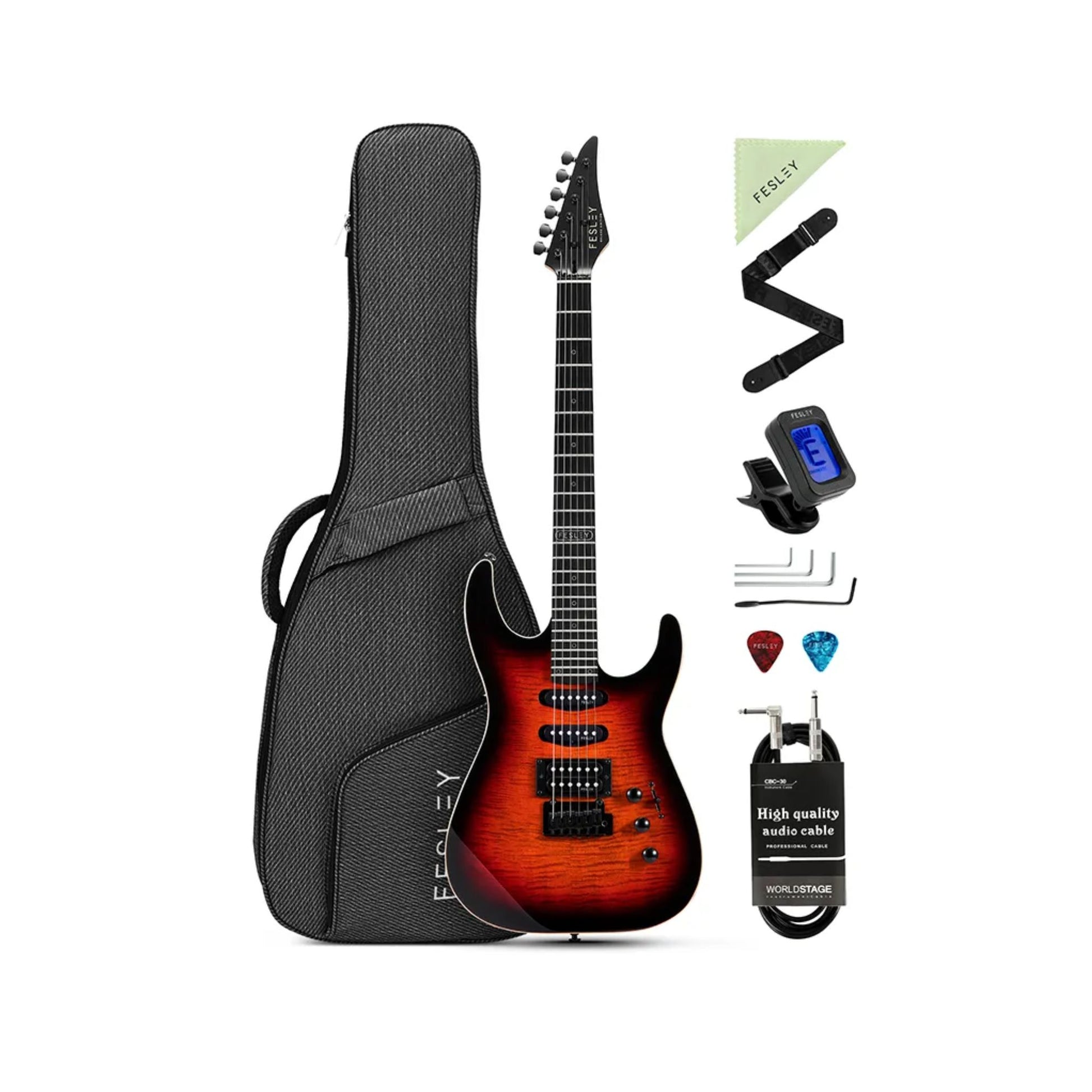 Đàn Guitar Điện Fesley FDK800 HSS, Mixed Fingerboard - Việt Music