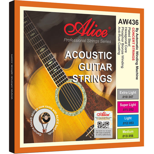 Dây Đàn Guitar Acoustic Alice Phosphor Bronze Wound AW436 - Việt Music