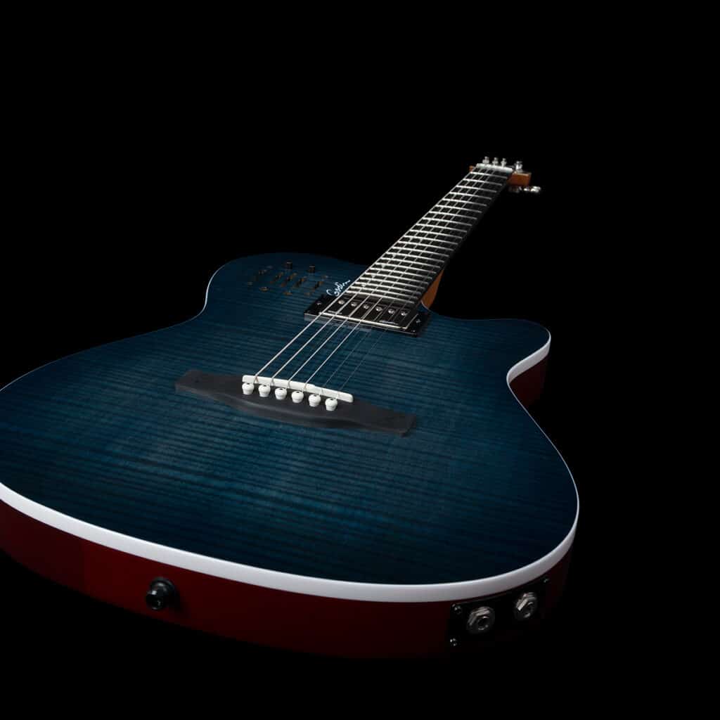 Đàn Guitar Điện Godin A6 Ultra Denim Blue Flame - Việt Music