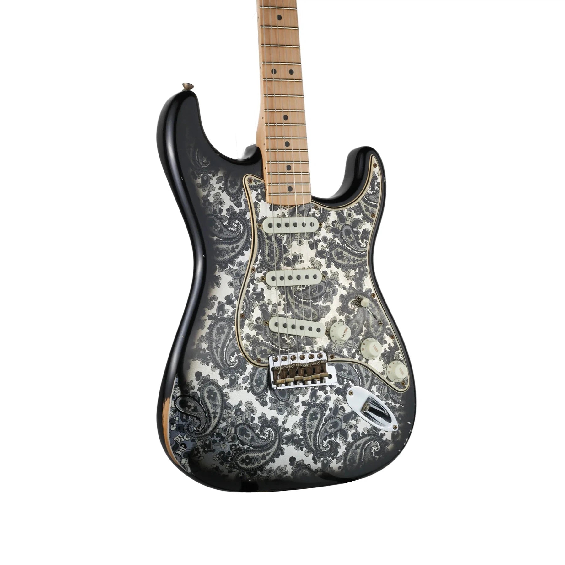 Đàn Guitar Điện Fender Custom Shop 2018 Limited 1968 Stratocaster Relic SSS, Maple Fingerboard, Black Paisley - Việt Music