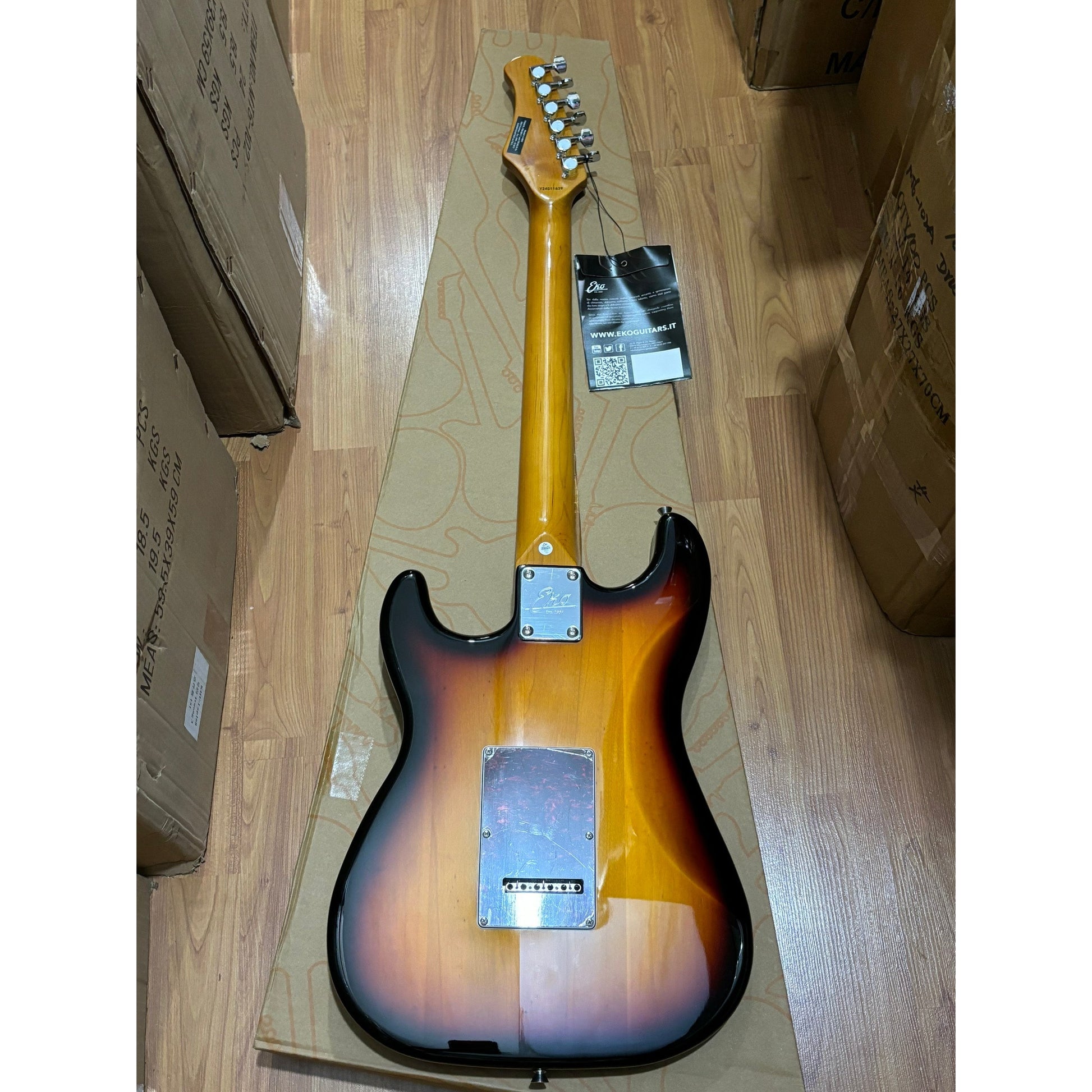 Đàn Guitar Điện Guitar EKo S-300 SSS, Resin Fingerboard, Sunburst - Việt Music