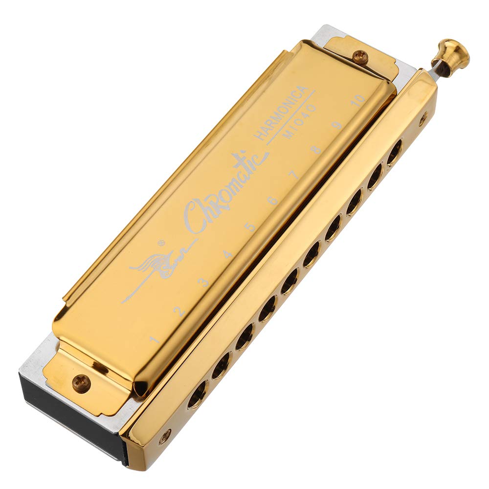 Kèn Harmonica Chromatic Swan SW1040C Gold - Việt Music