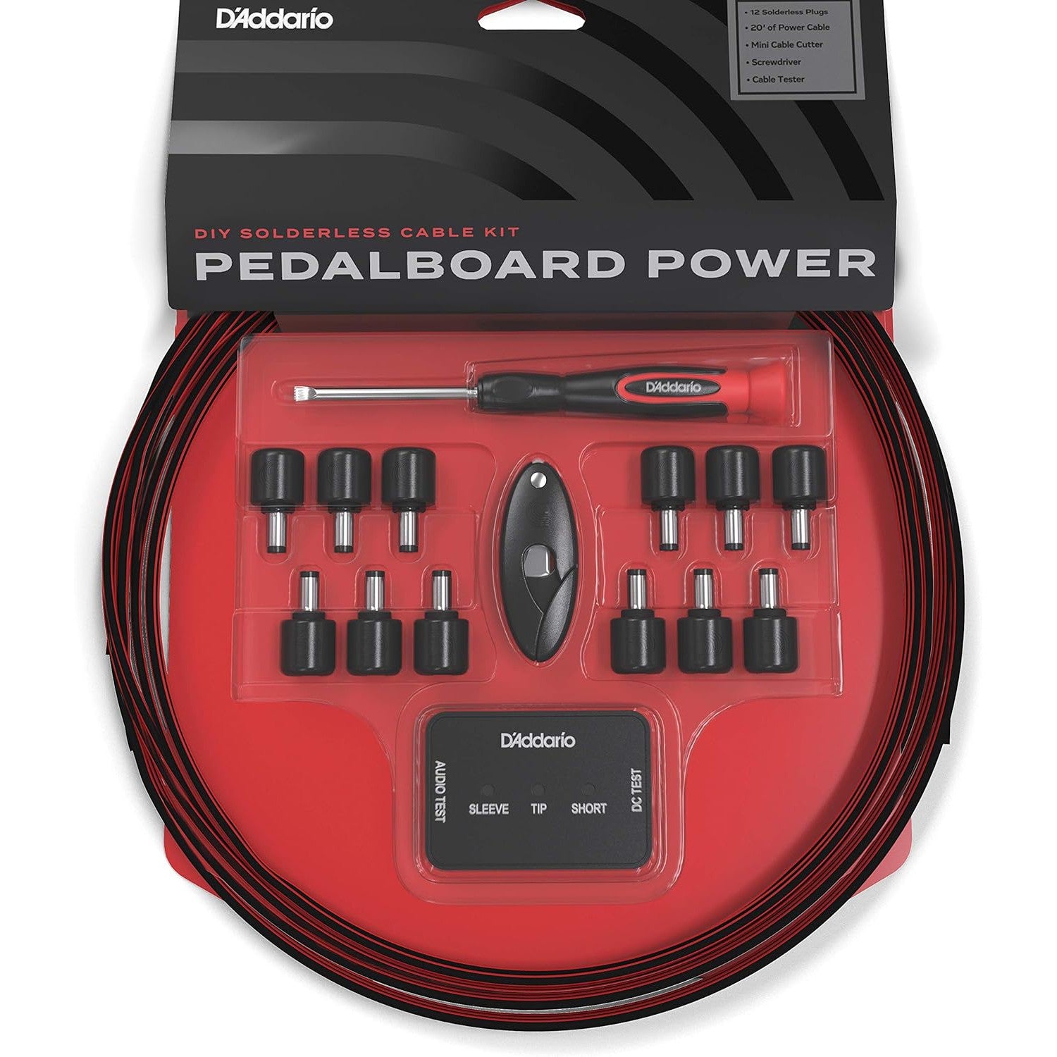 Setup Tool D'Addario PW-PWRKIT-20 DIY Solderless Pedalboard Power Cable Kit - Việt Music