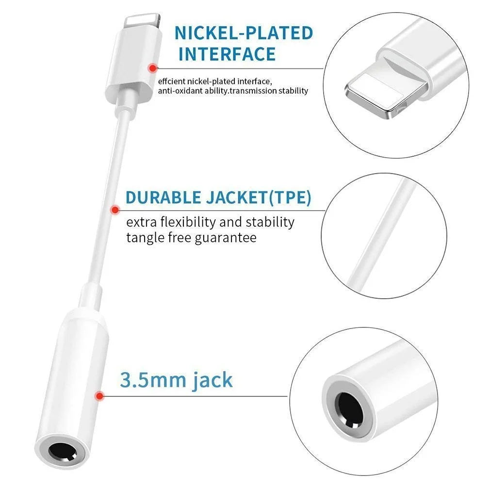 Đầu Chuyển Đổi Jack Apple Lightning to 3.5mm Headphone Jack Adapter - Việt Music