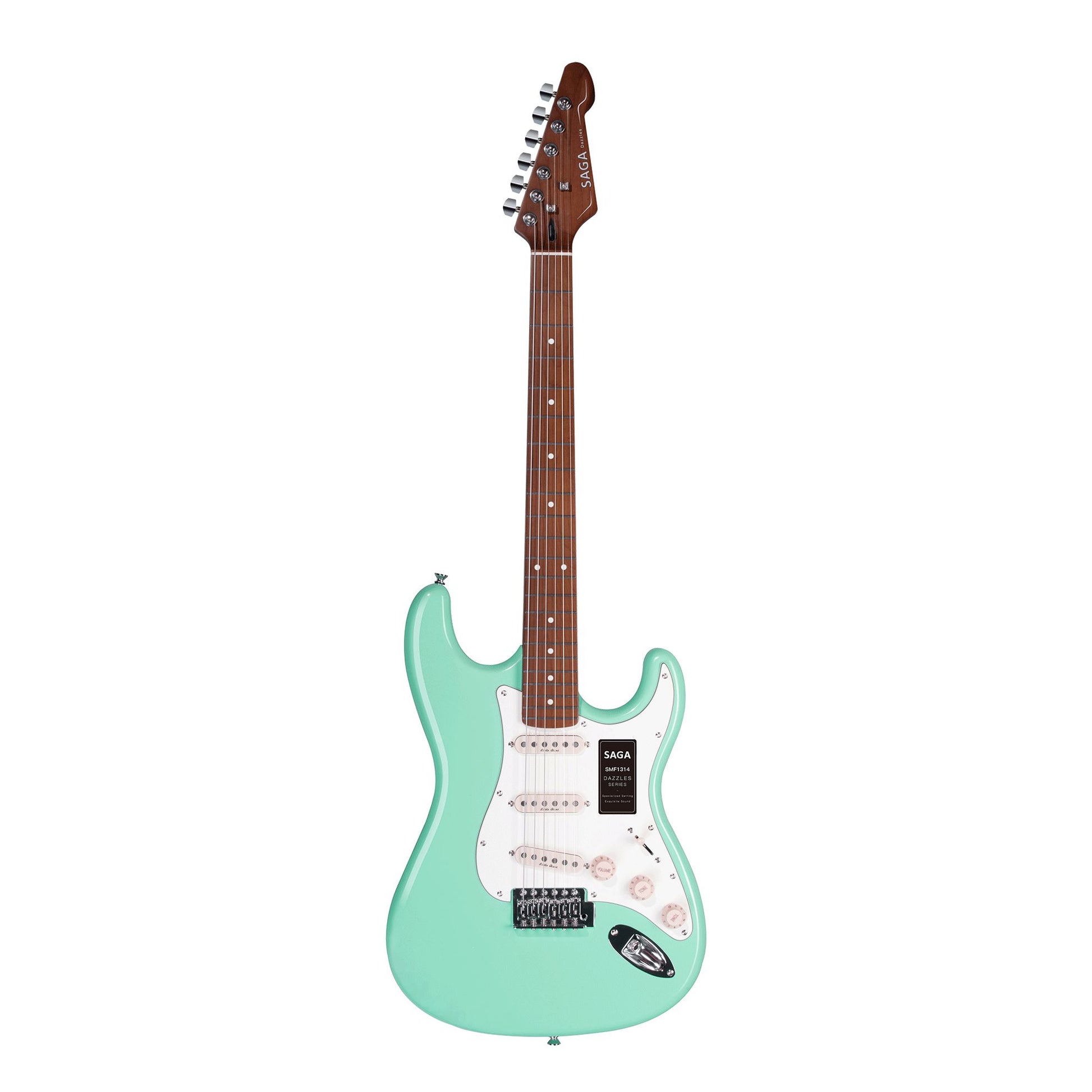 Đàn Guitar Điện Saga SMF1314 Stratocaster SSS, Maple Fingerboard, Green - Việt Music