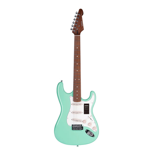 Đàn Guitar Điện Saga SMF1314 Stratocaster SSS, Maple Fingerboard, Green - Việt Music