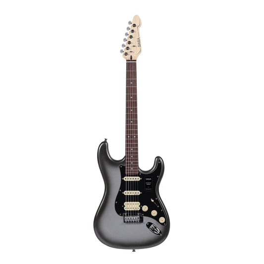 Đàn Guitar Điện Saga SMF1314 Stratocaster HSS, Rosewood Fingerboard, Mercury Gray - Việt Music