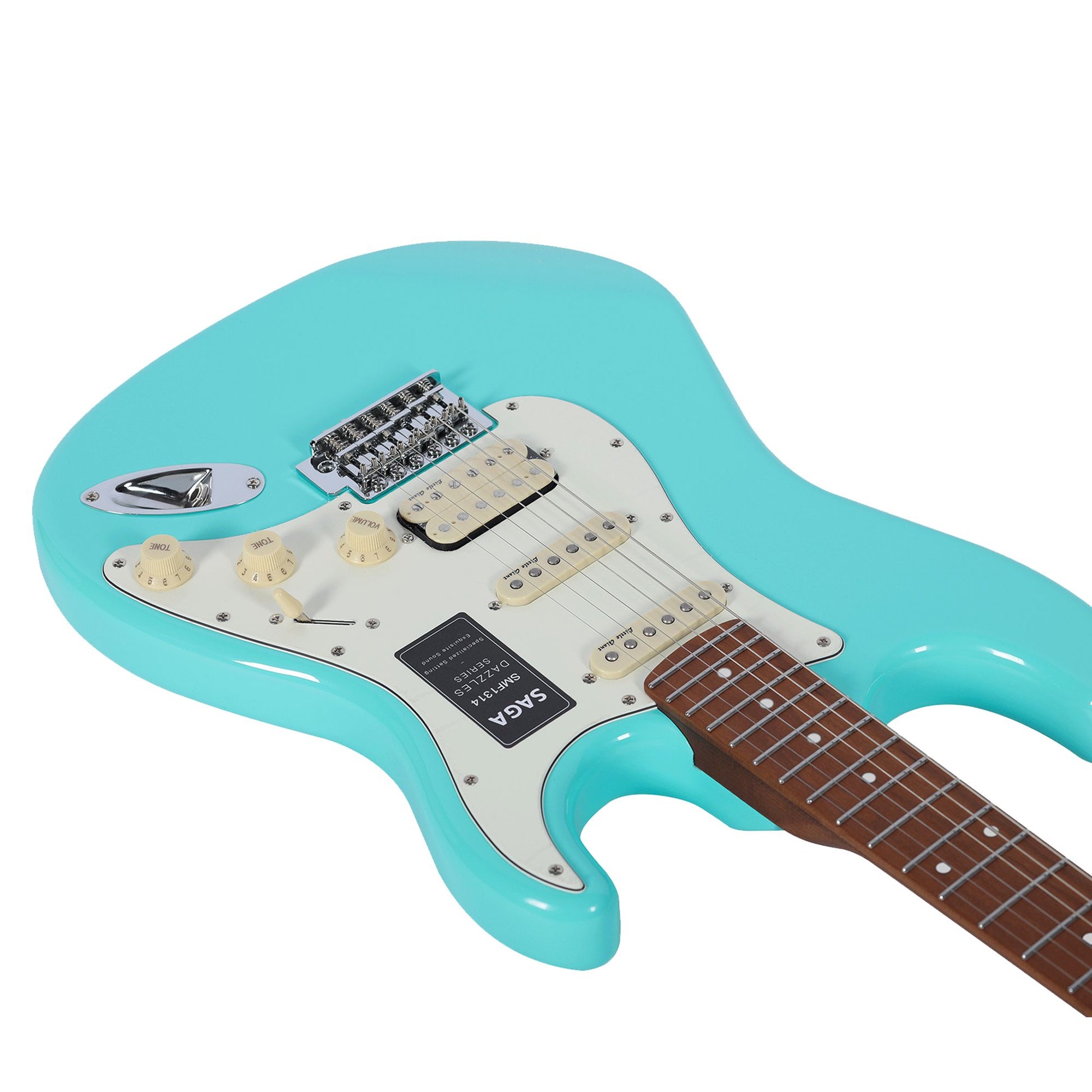 Đàn Guitar Điện Saga SMF1314 Stratocaster HSS, Maple Fingerboard, Green - Việt Music