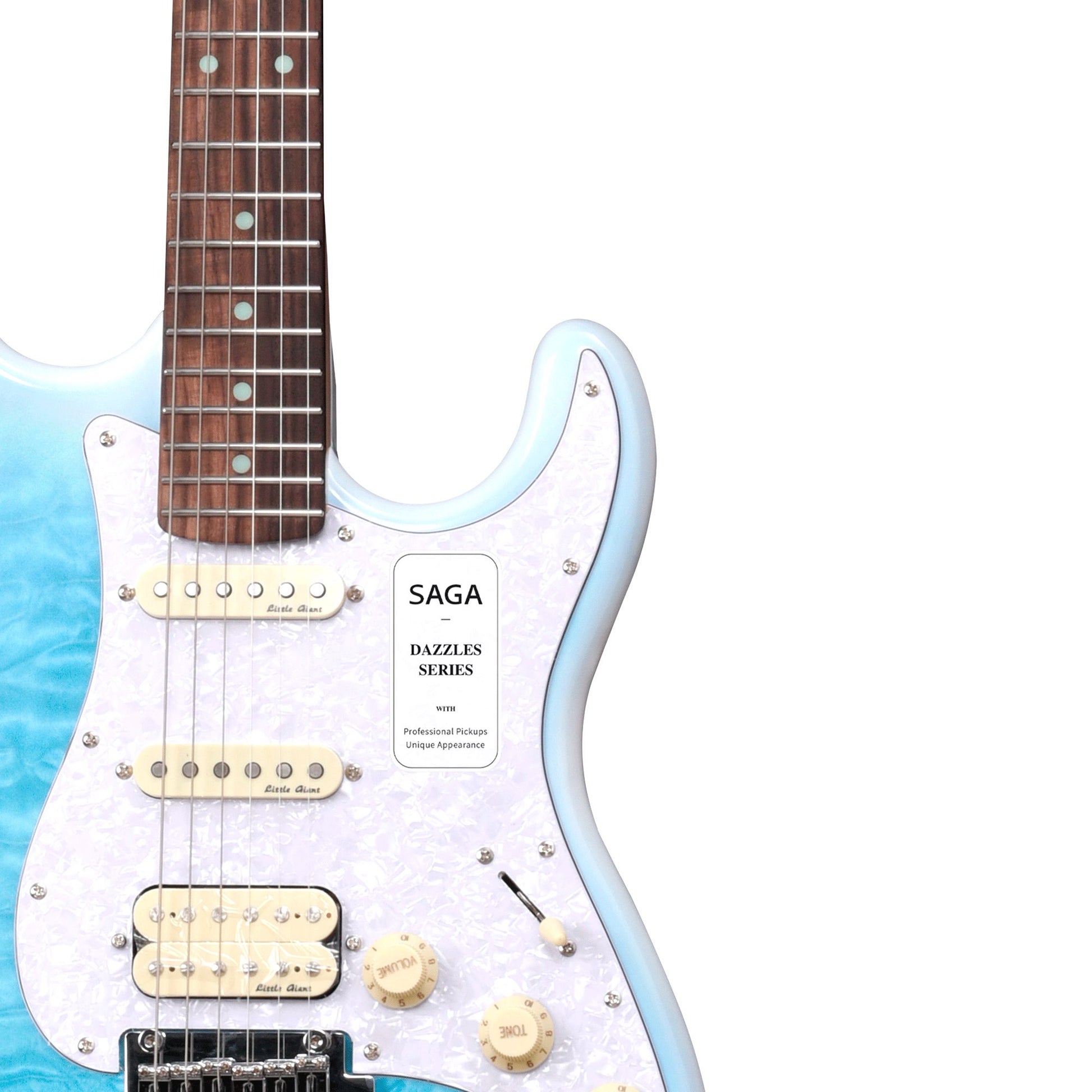 Đàn Guitar Điện Saga SMF1314 Stratocaster HSS, Rosewood Fingerboard, Cosmic Ocean - Việt Music