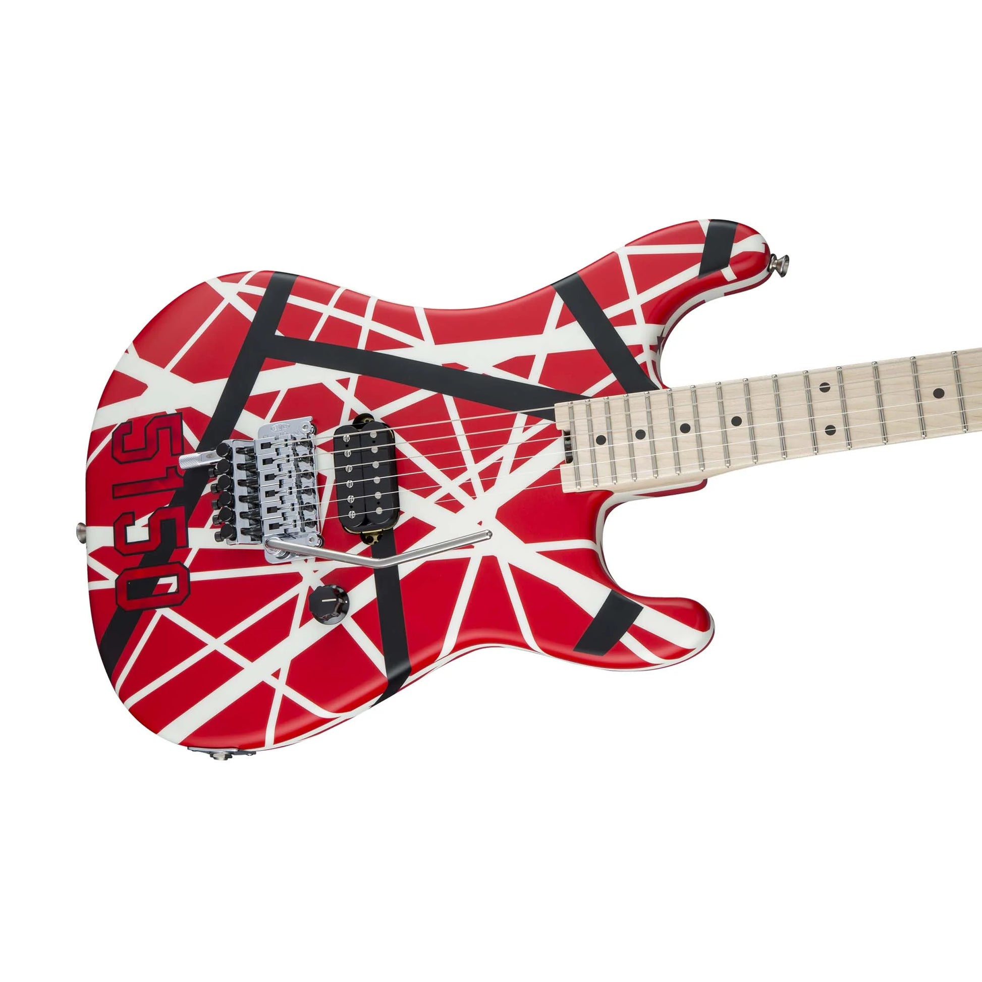 Đàn Guitar Điện EVH Striped Series 5150 H, Maple Fingerboard, Red Black White Stripes - Việt Music