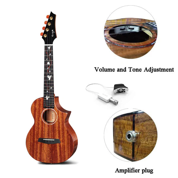 Đàn Ukulele Concert Enya EUC-M6 EQ Solid Mahogany - Việt Music