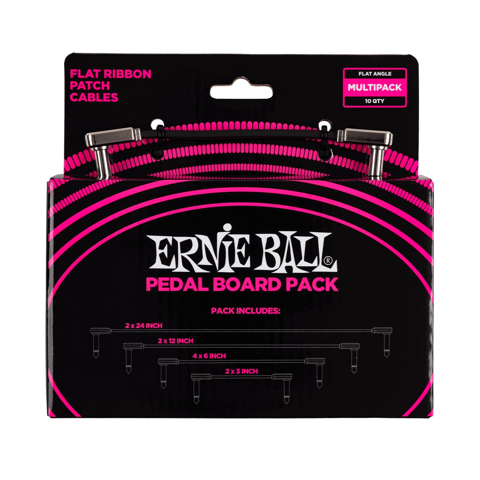 Dây Cáp Kết Nối Ernie Ball Flat Ribbon Patch Cables Pedalboard, Multipack - Việt Music