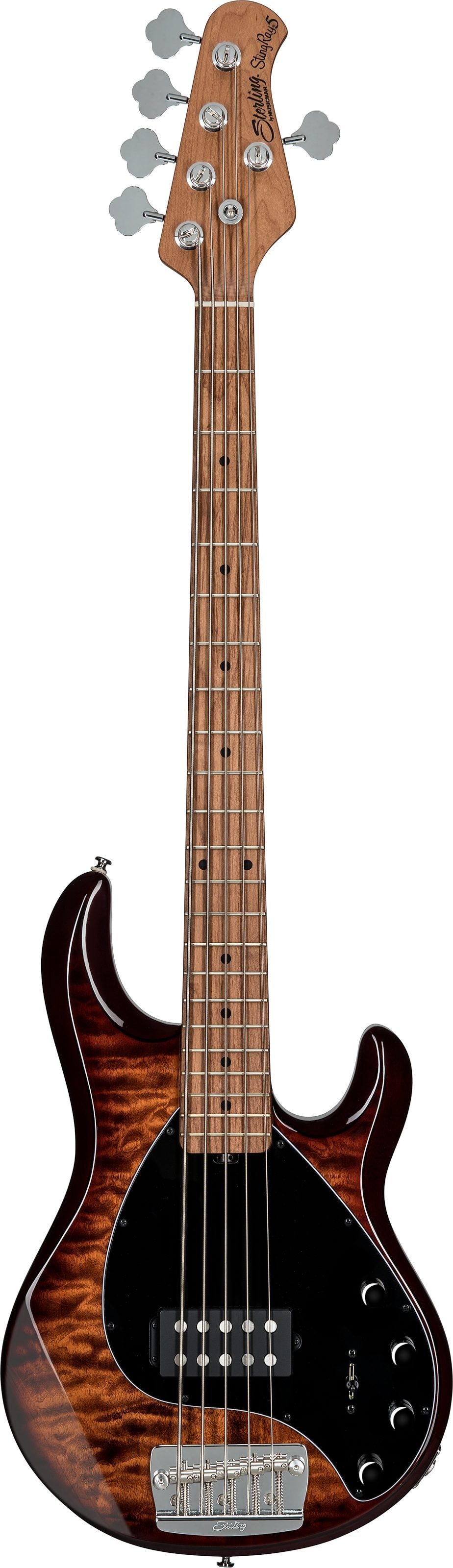 Đàn Guitar Bass Sterling By Music Man StingRay Ray35QM H, Maple Fingerboard - 5 Strings - Việt Music