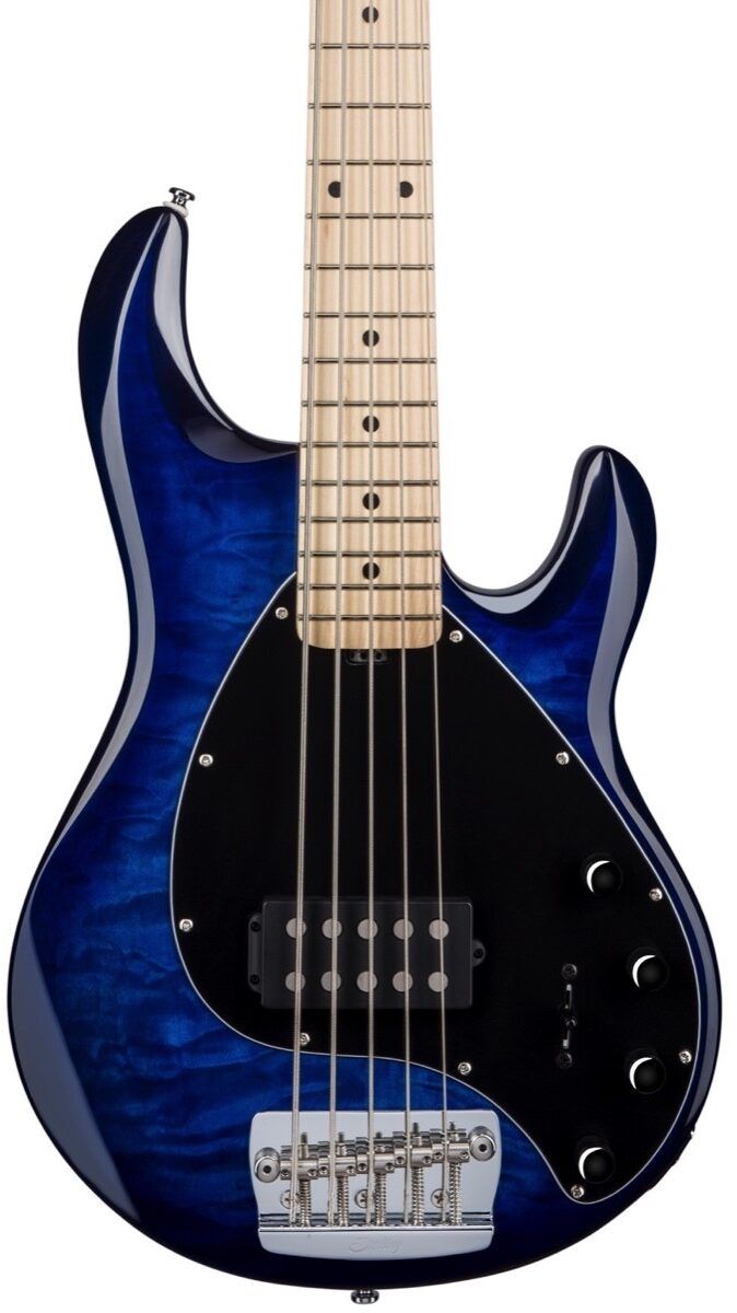 Đàn Guitar Bass Sterling By Music Man StingRay Ray35QM H, Maple Fingerboard - 5 Strings - Việt Music