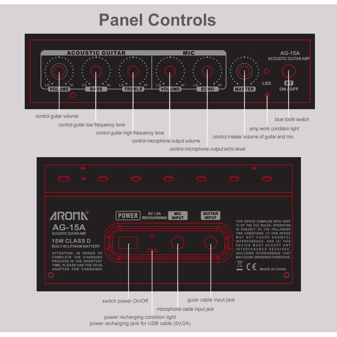 Amplifier Aroma AG-15A, Combo - Việt Music