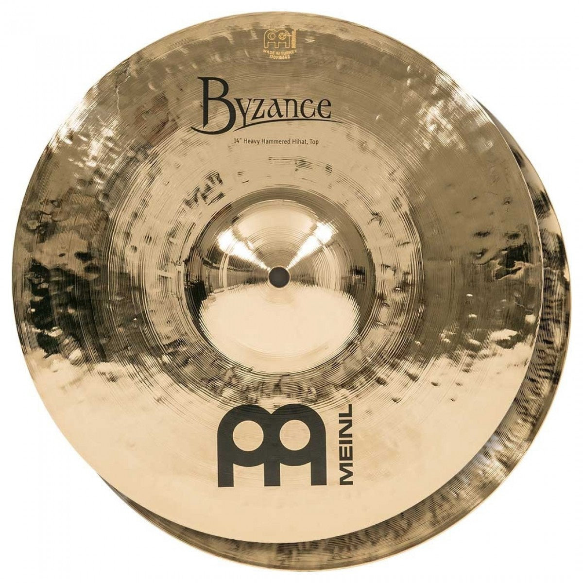 Cymbal Meinl Byzance Brilliant 14" Heavy Hammered Hihat - B14HHH-B - Việt Music