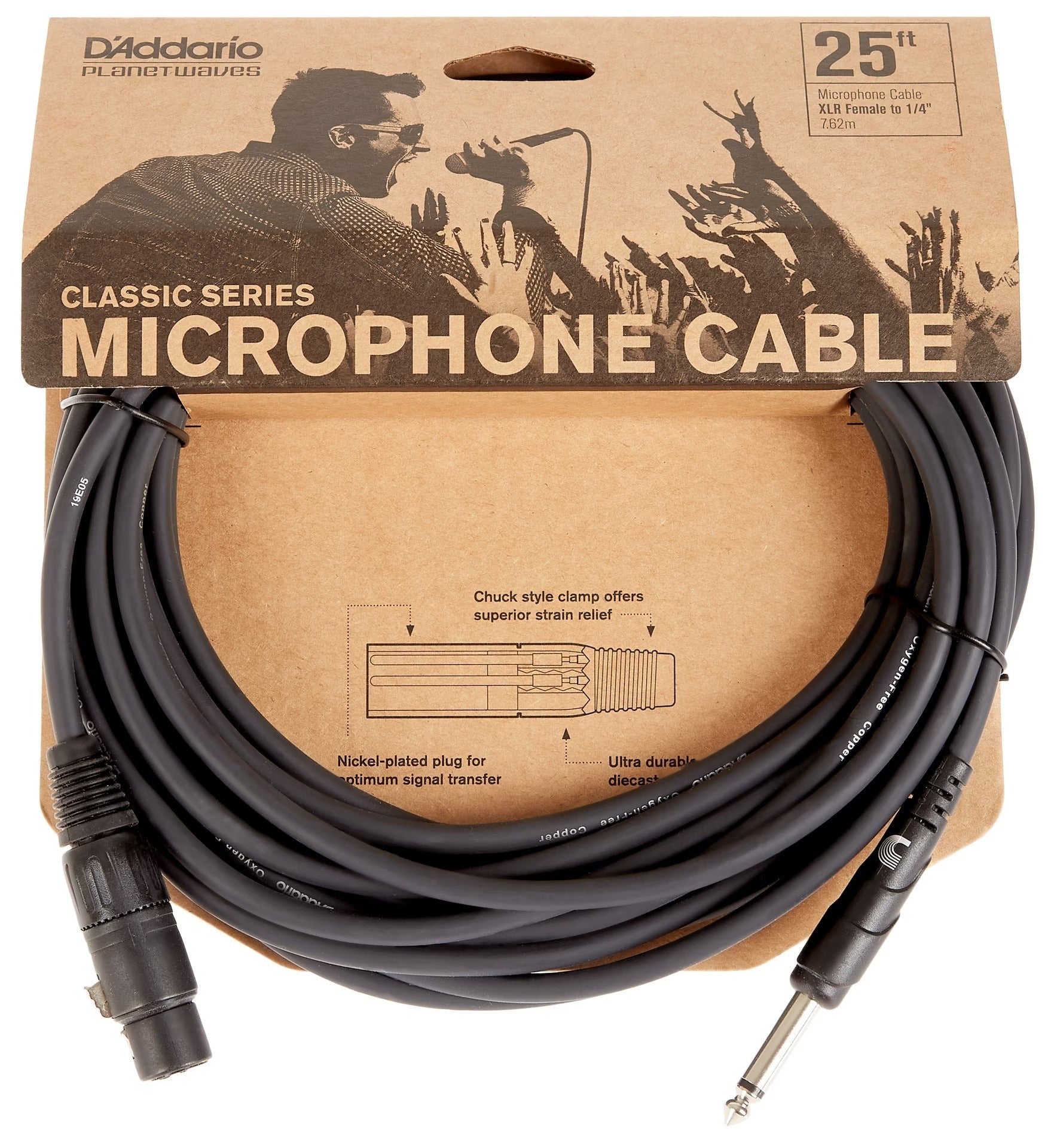 Dây Cáp Kết Nối D'Addario PW-CGMIC-25 Classic Series - Microphone Cable - Việt Music