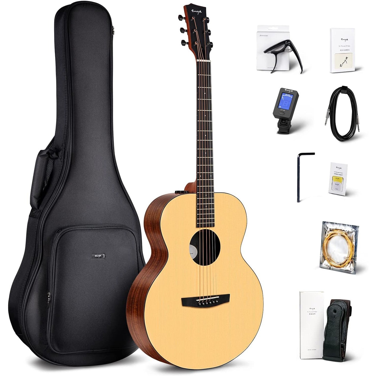 Đàn Guitar Acoustic Enya EA-X0 EQ T1 - Việt Music