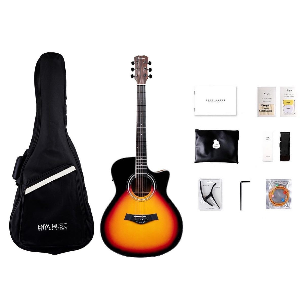 Đàn Guitar Acoustic Enya EAG-40C EQ - Việt Music