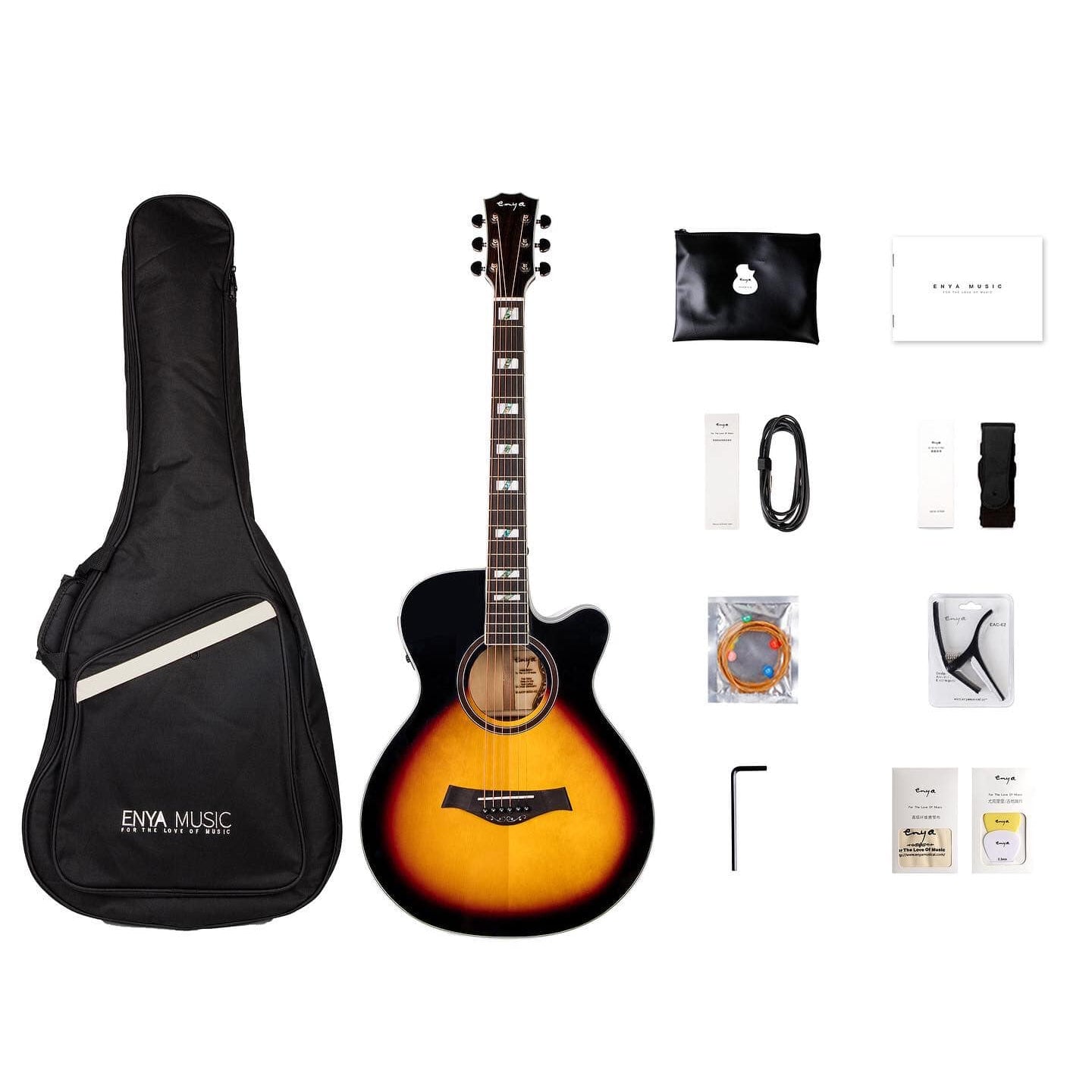 Đàn Guitar Acoustic Enya EF-18 EQ - Việt Music