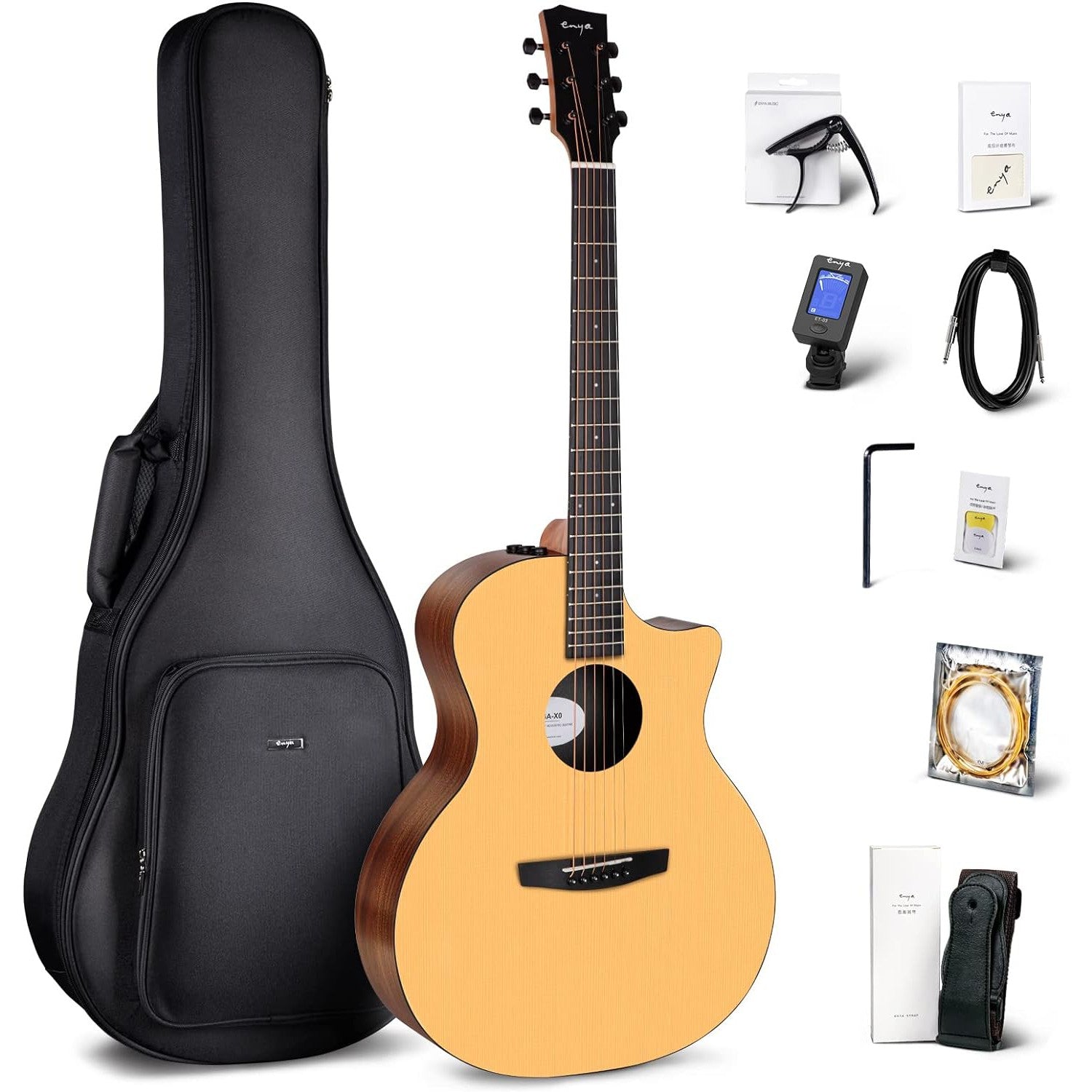 Đàn Guitar Acoustic Enya EGA-X0 EQ T1 - Việt Music