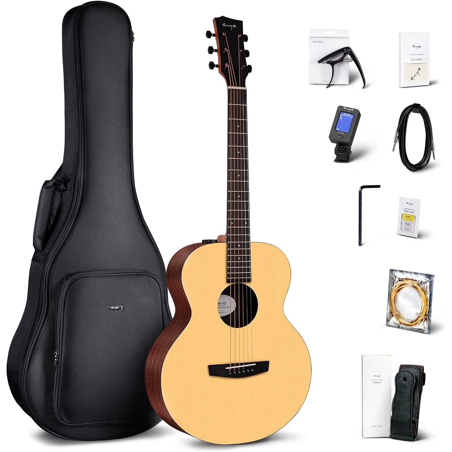 Đàn Guitar Acoustic Enya EM-X0 EQ T1 - Việt Music