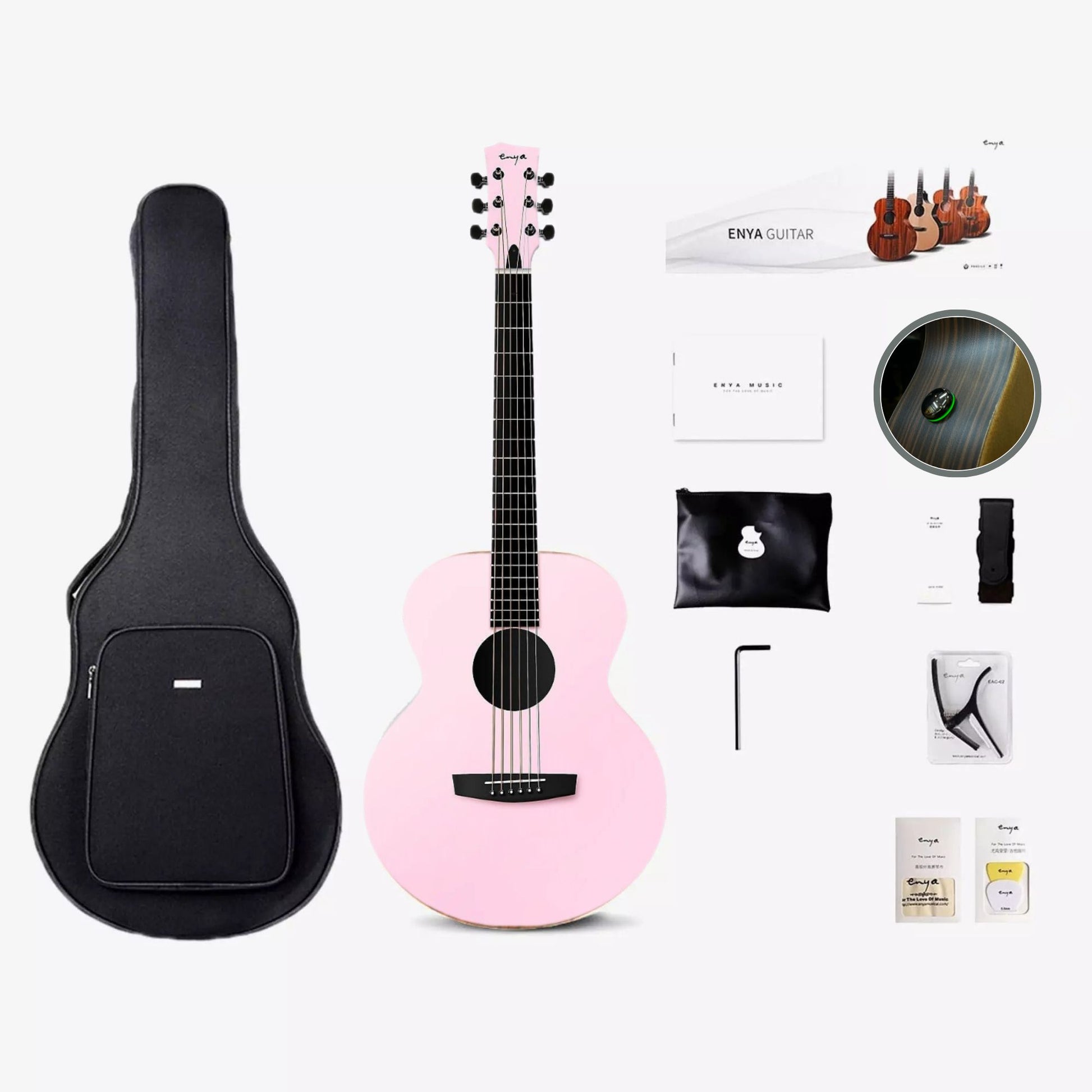 Đàn Guitar Acoustic Enya EM-X1 SP1 Acousticplus - Smart Guitar - Việt Music