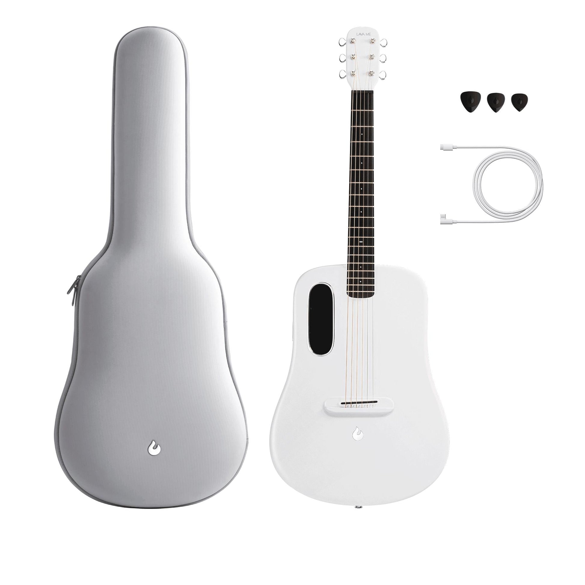 Đàn Guitar Acoustic Lava Me 3 - Size 36, White - Việt Music