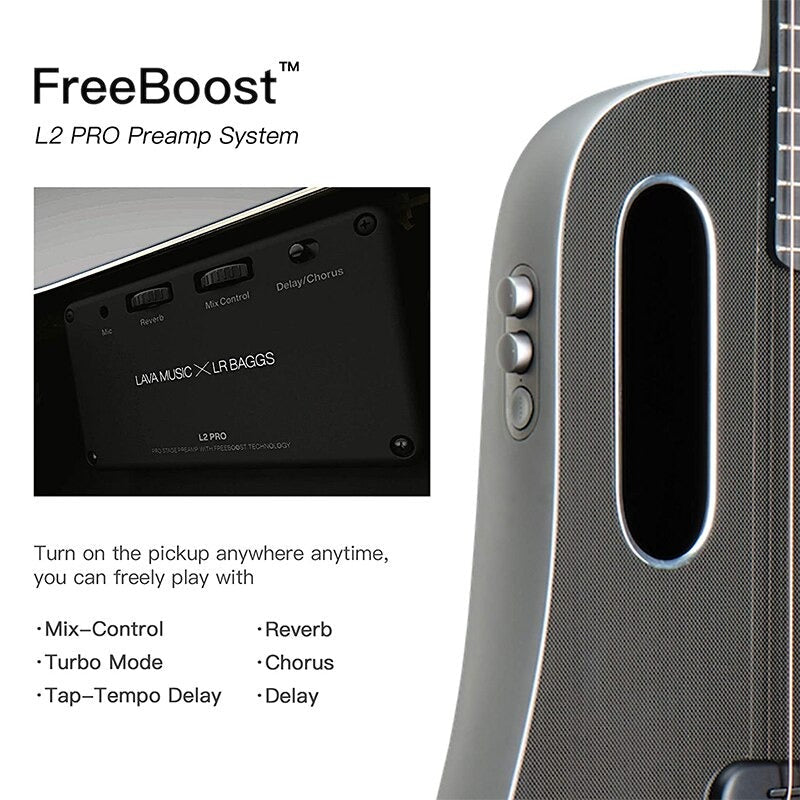 Đàn Guitar Acoustic Lava Me Pro, Space Gray - Việt Music