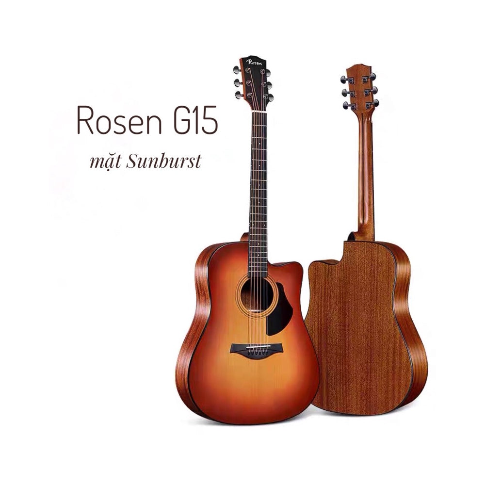 Đàn Guitar Acoustic Rosen G15 (Full phụ kiện) - Việt Music