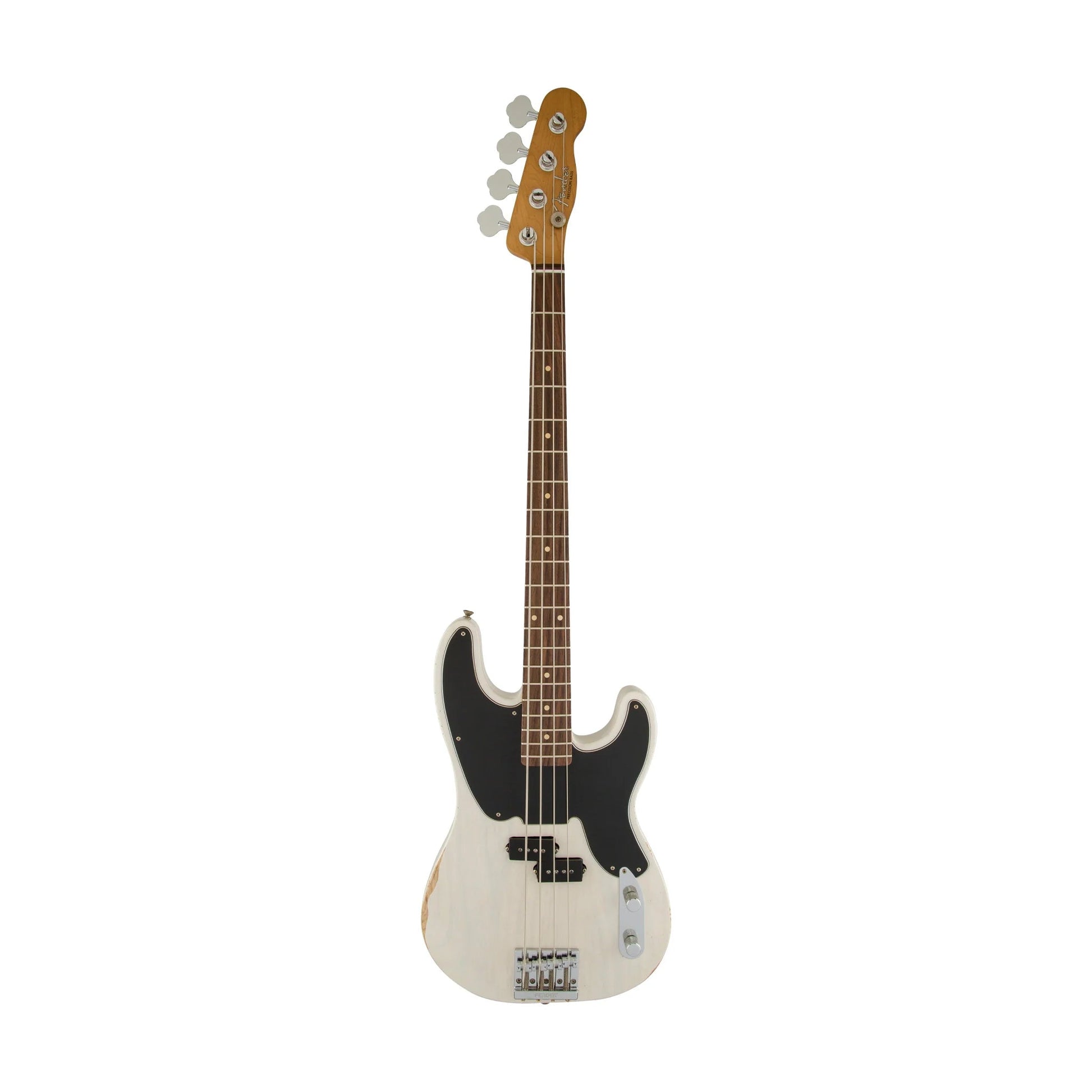 Đàn Guitar Bass Fender Mike Dirnt Road Worn Precision Bass S, Rosewood Fingerboard, White Blonde - 4 Strings - Việt Music