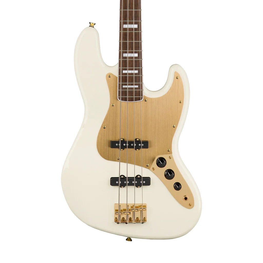 Đàn Guitar Bass Squier 40th Anniversary Gold Edition Jazz Bass SS, Laurel Fingerboard - 4 Strings - Việt Music