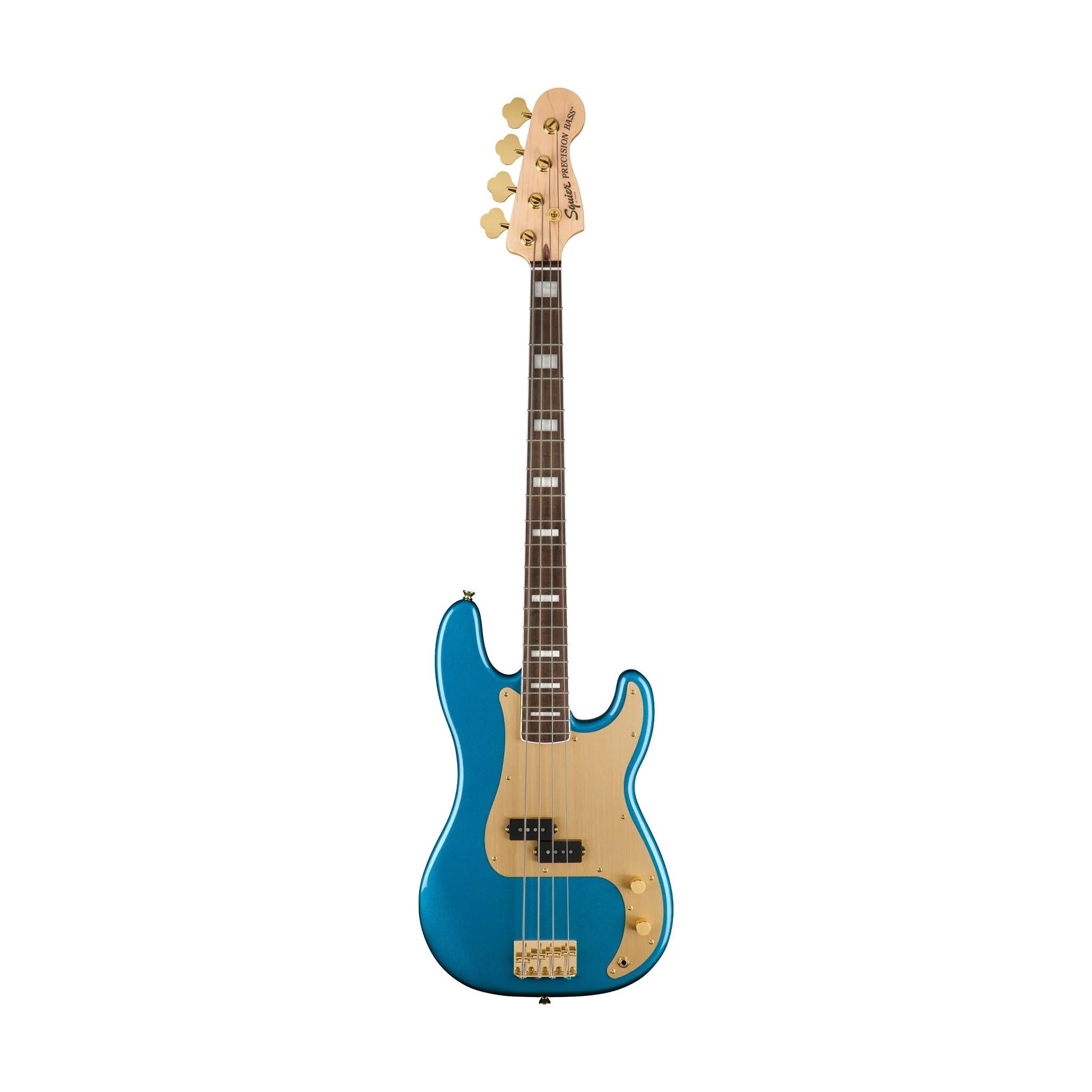 Đàn Guitar Bass Squier 40th Anniversary Gold Edition Precision Bass S, Laurel Fingerboard, Lake Placid Blue - 4 Strings - Việt Music