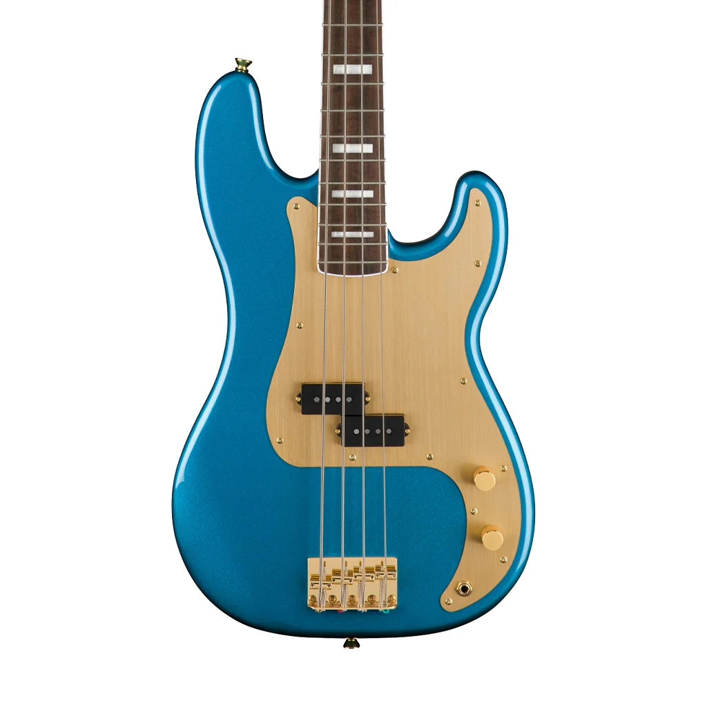 Đàn Guitar Bass Squier 40th Anniversary Gold Edition Precision Bass S, Laurel Fingerboard, Lake Placid Blue - 4 Strings - Việt Music