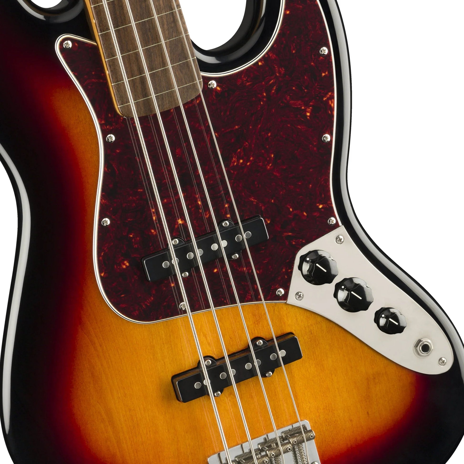 Đàn Guitar Bass Squier Classic Vibe 60s Jazz Bass Fretless SS, Laurel Fingerboard, 3-Tone Sunburst - 4 Strings - Việt Music