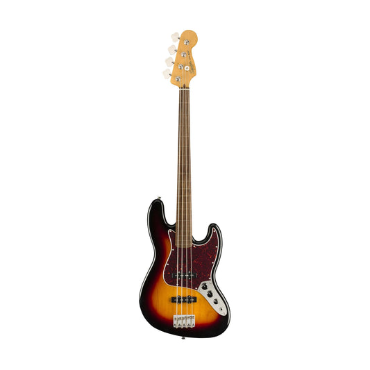 Đàn Guitar Bass Squier Classic Vibe 60s Jazz Bass Fretless SS, Laurel Fingerboard, 3-Tone Sunburst - 4 Strings - Việt Music