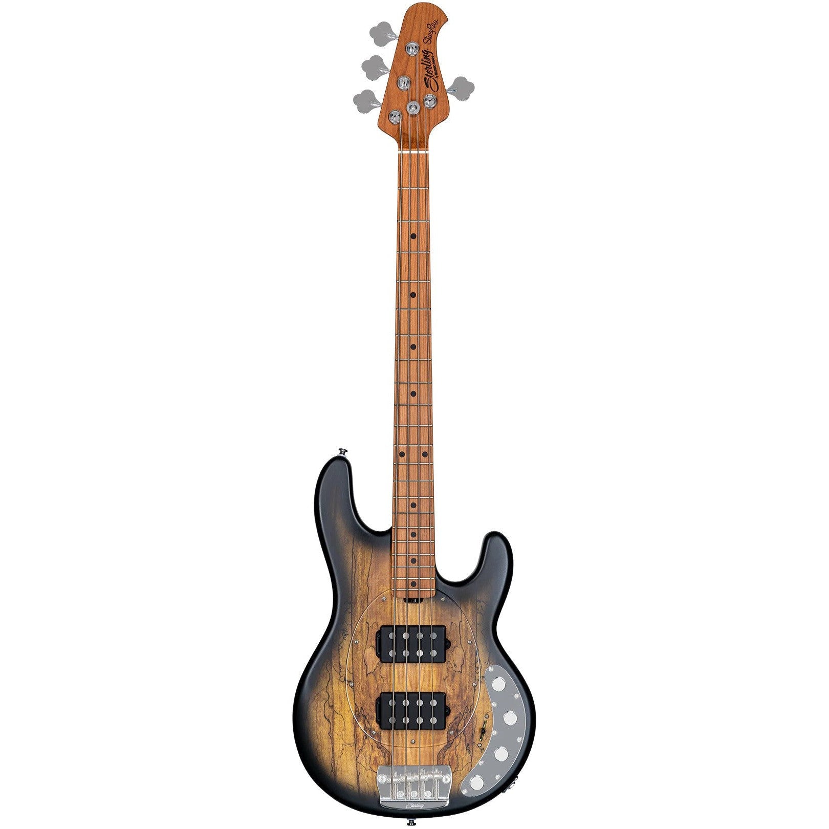 Đàn Guitar Bass Sterling By Music Man Stingray RAY34SM HH, Maple Fingerboard, Natural Burst Satin - 4 Strings - Việt Music