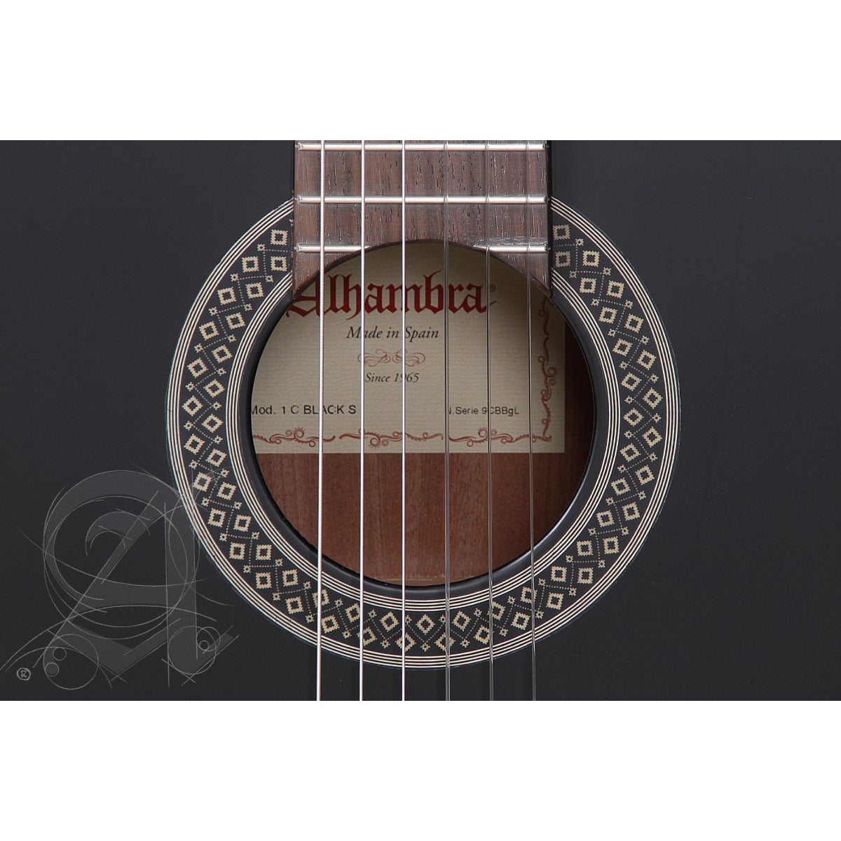 Đàn Guitar Classic Alhambra 1C Black Satin - Việt Music