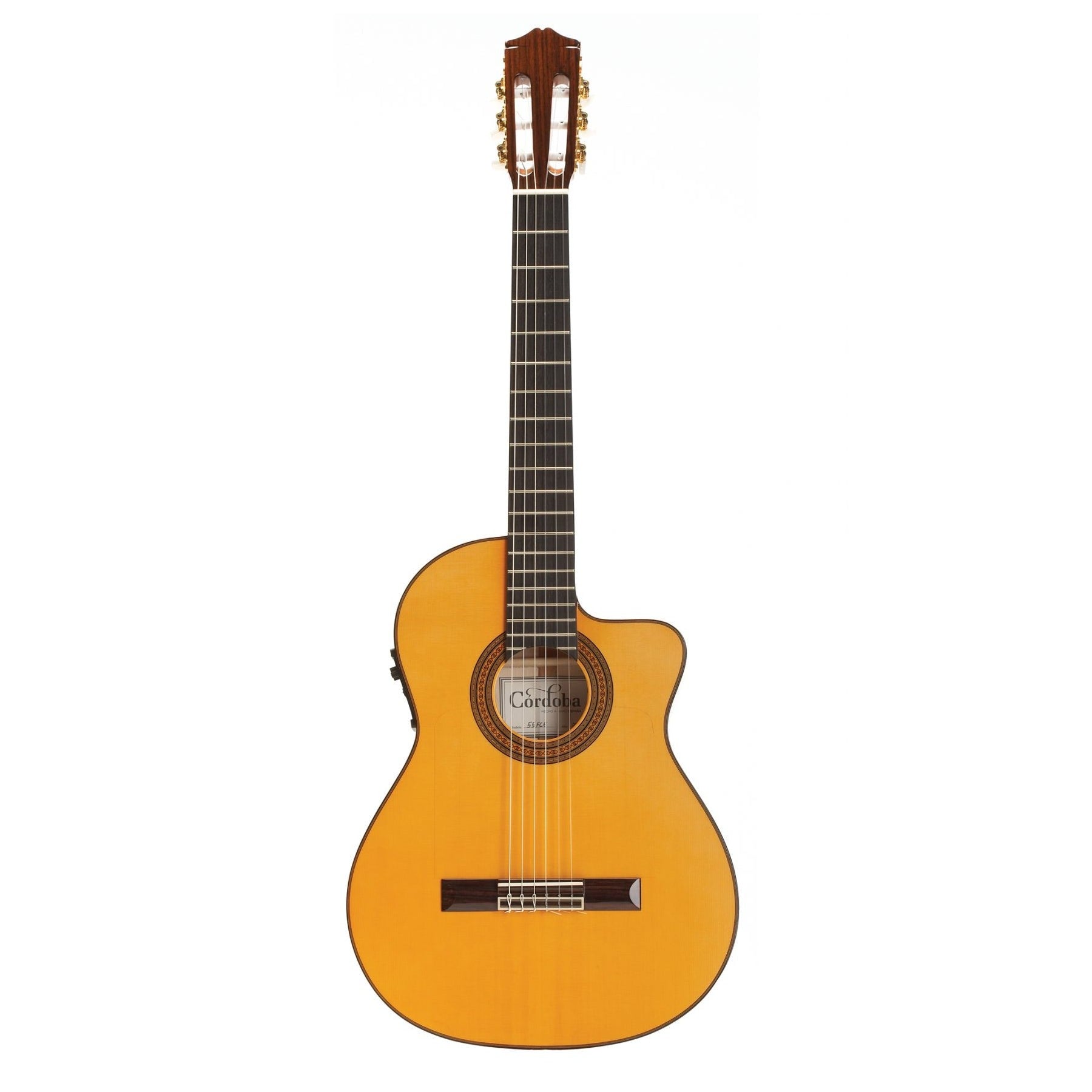 Đàn Guitar Classic Cordoba 55FCE - Honey Amber Thinbody w/Humicase - Việt Music