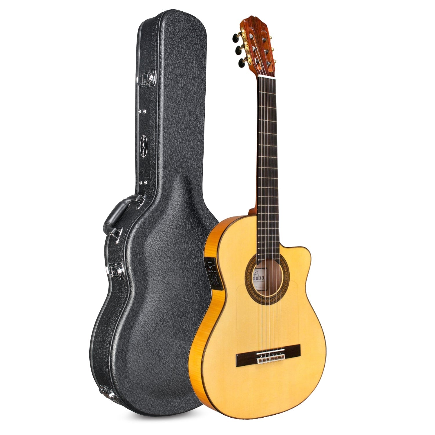 Đàn Guitar Classic Cordoba 55FCE - Honey Amber Thinbody w/Humicase - Việt Music