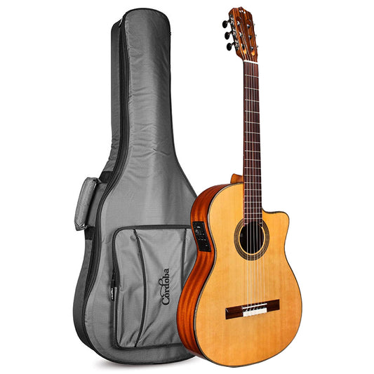 Đàn Guitar Classic Cordoba Fusion 12 Natural CD Cedar w/Deluxe Gig Bag - Việt Music