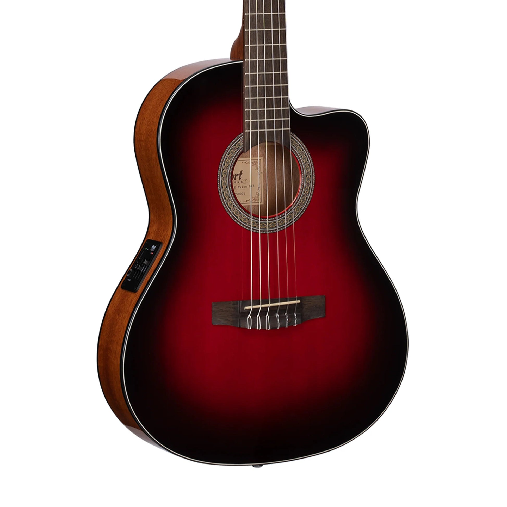 Đàn Guitar Classic Cort Jade E Nylon, Burgundy Red Burst - Việt Music