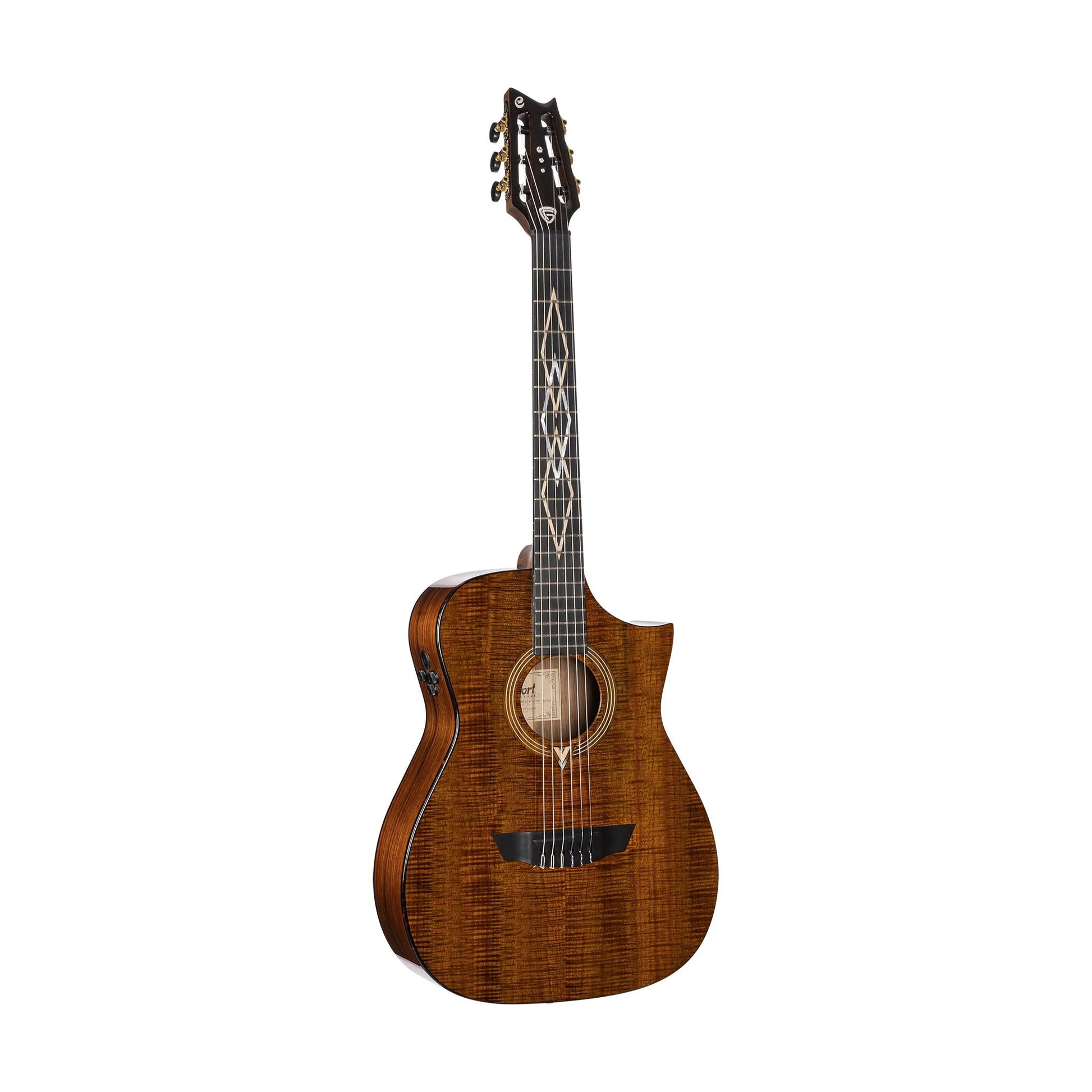 Đàn Guitar Classic Cort Luxe Nylon Frank Gambale Signature, Brown Glossy - Việt Music