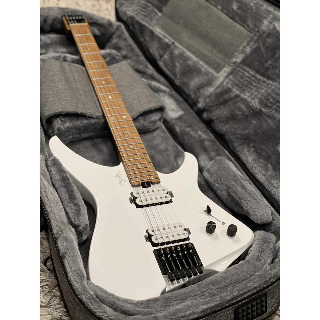 Đàn Guitar Điện Aguda Music Boy Gloss White - Việt Music