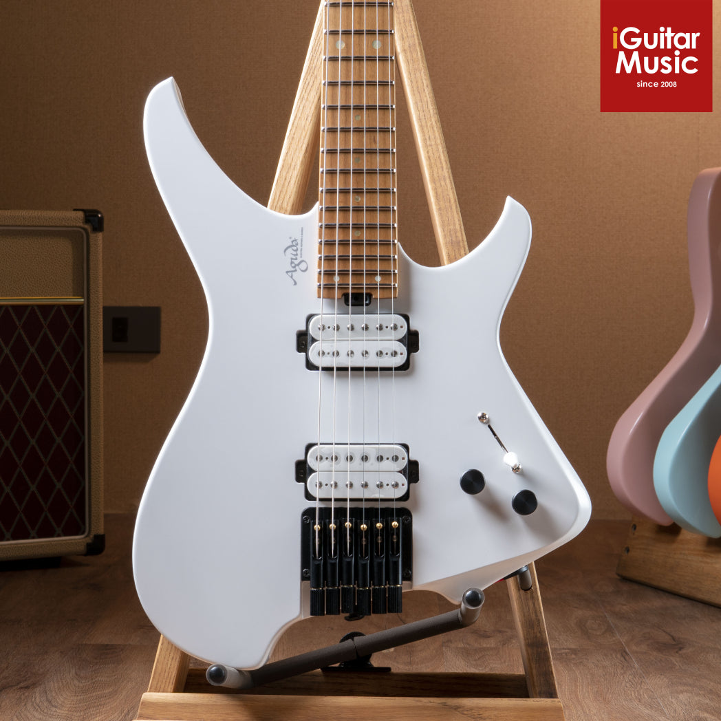 Đàn Guitar Điện Aguda Music Boy Gloss White - Việt Music