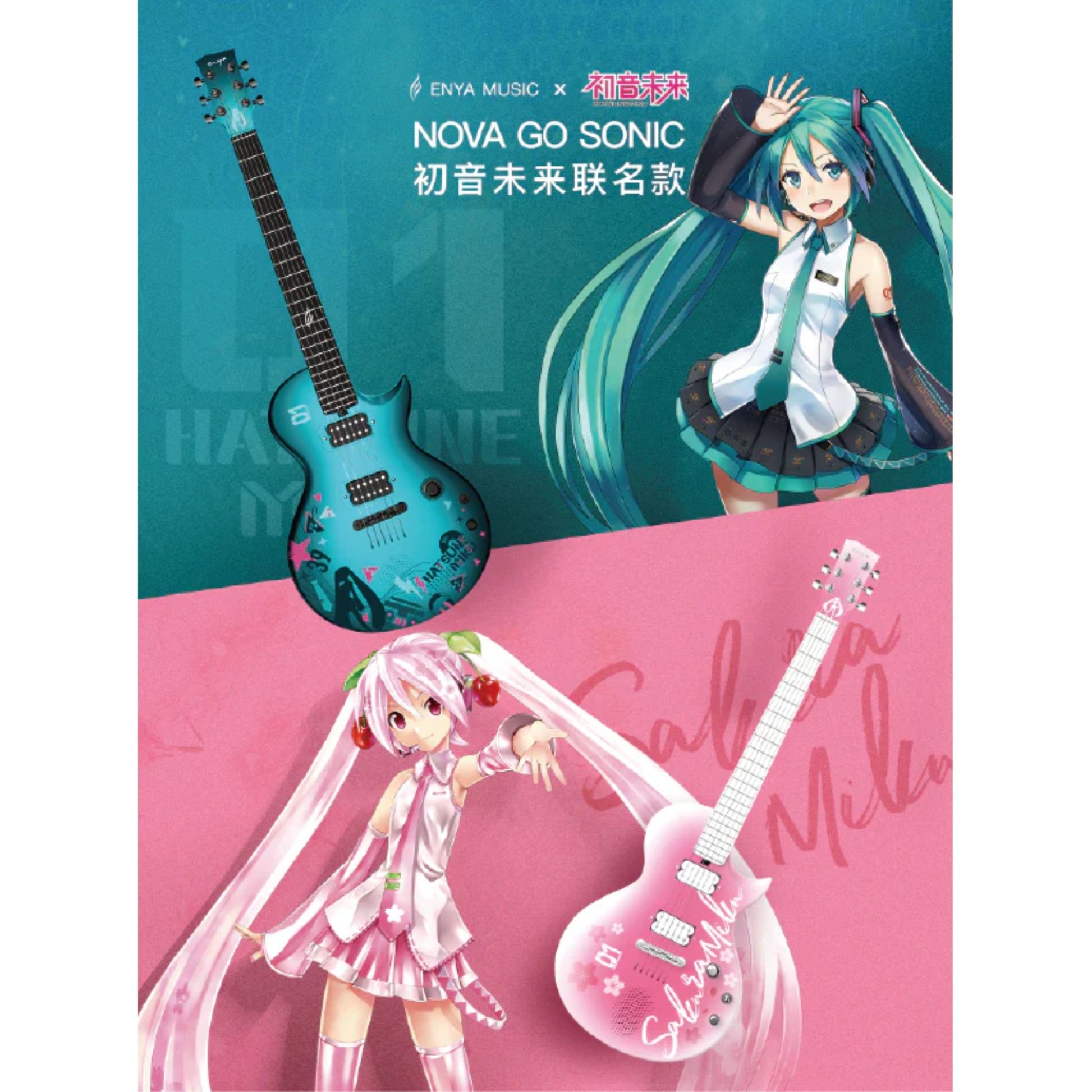 Đàn Guitar Điện Enya Nova Go Sonic - Hatsune Miku Edititon - Việt Music