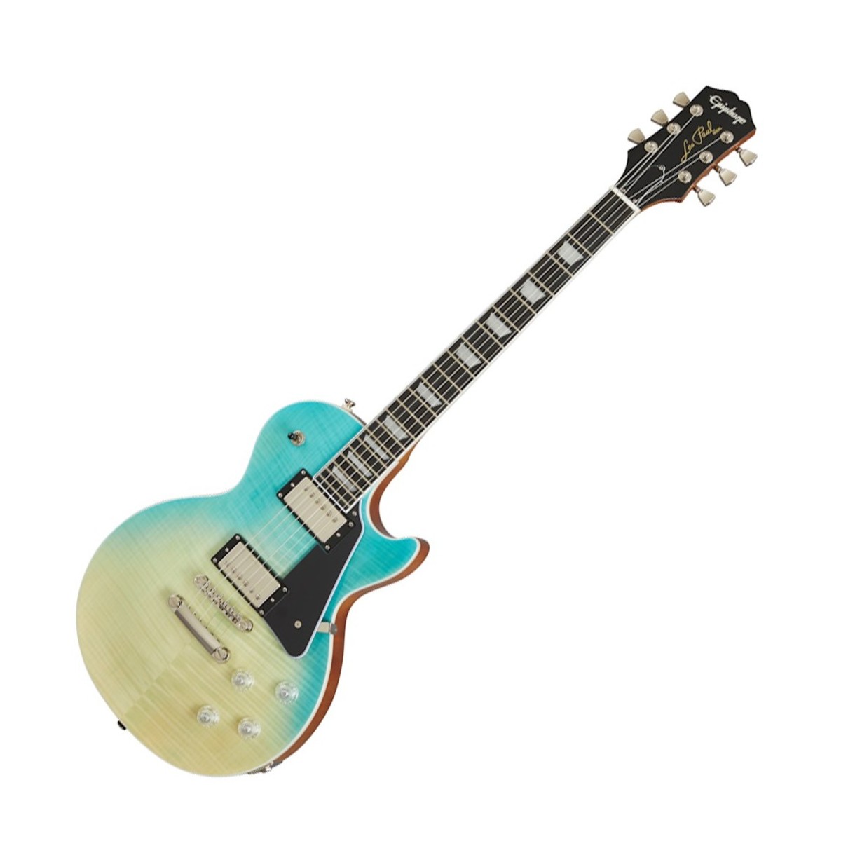 Đàn Guitar Điện Epiphone Les Paul Modern, Figured Caribbean Blue Fade - Việt Music