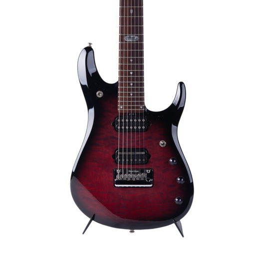 Đàn Guitar Điện Ernie Ball Music Man John Petrucci JP7 BFR Ruby Red Burst Quilt - Qua Sử Dụng - Việt Music